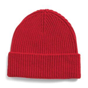 NEW TESMA Made In Italy Recycled Cashmere And Wool Blend Ribbed Beanie 1025 2m1